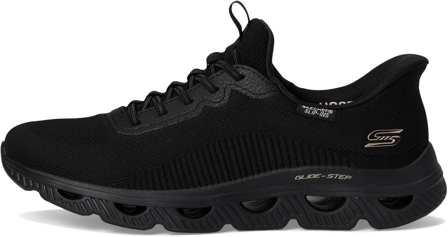 imageSkechers Womens Glide Step Arc Waves SlipinsBlackBlack