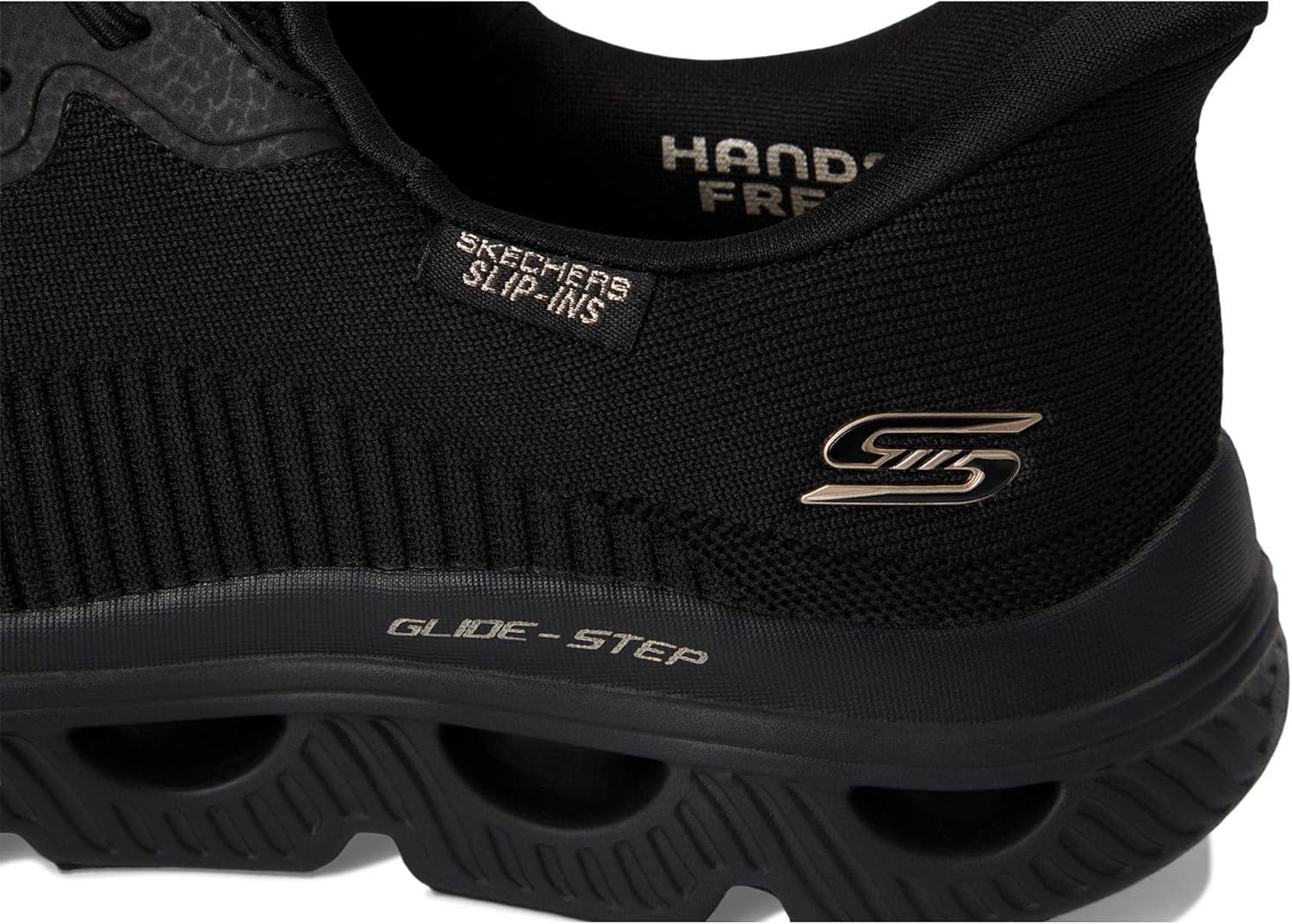 imageSkechers Womens Glide Step Arc Waves SlipinsBlackBlack