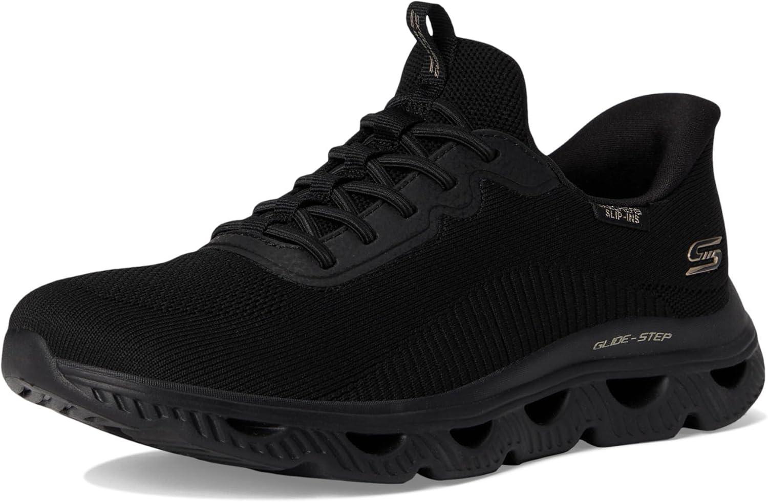 imageSkechers Womens Glide Step Arc Waves SlipinsBlackBlack