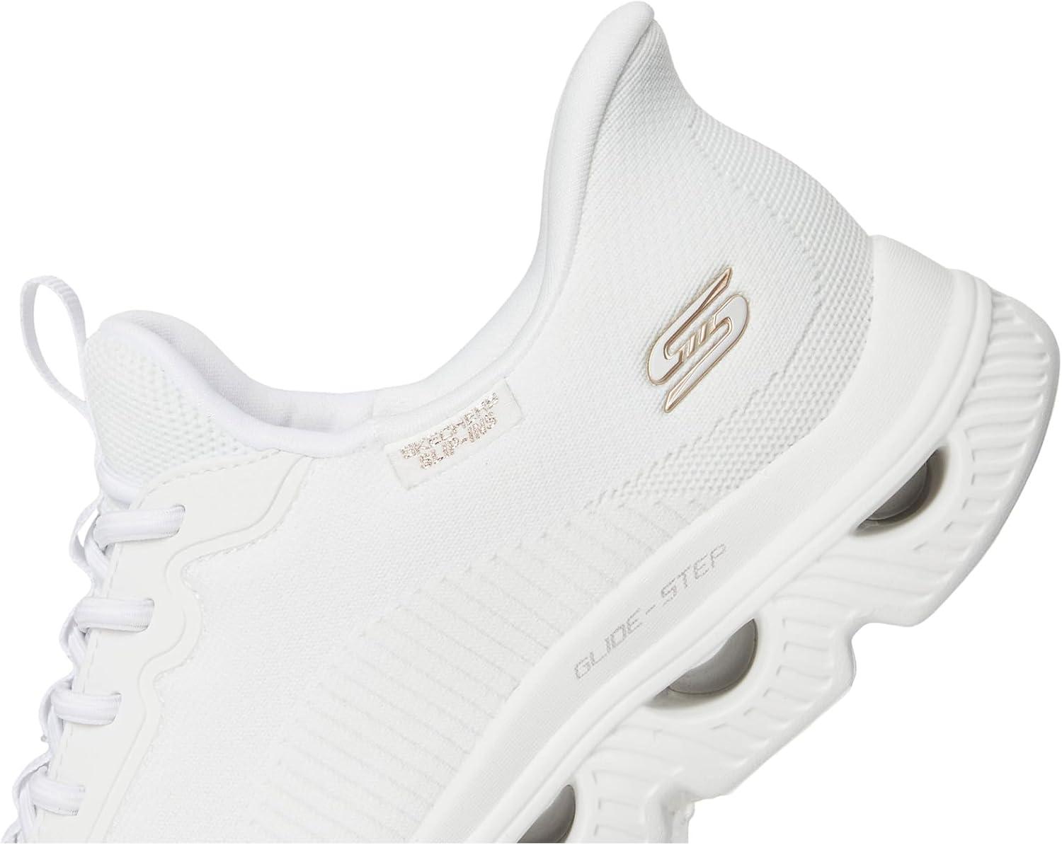 imageSkechers Womens Glide Step Arc Waves SlipinsWhite