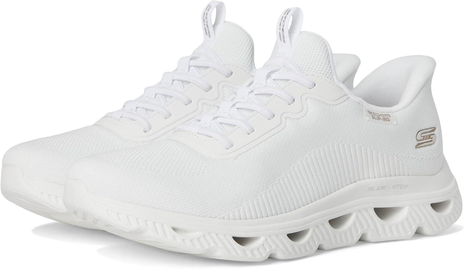 imageSkechers Womens Glide Step Arc Waves SlipinsWhite