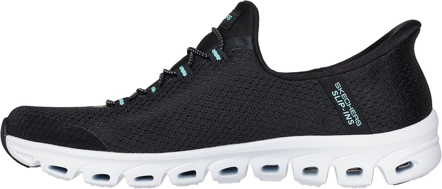 imageSkechers Womens GlideStep Pursuit Hands Free SlipinsBktqblackTurquoise