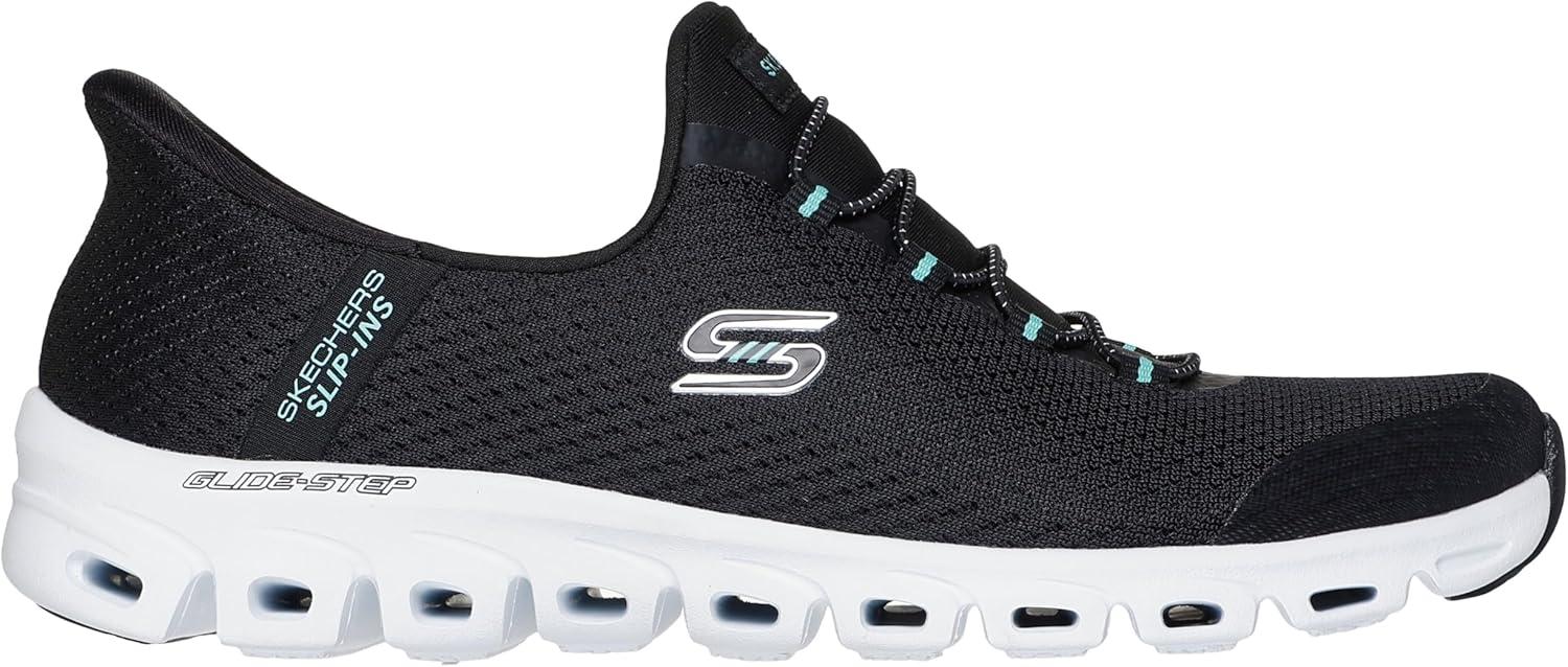 imageSkechers Womens GlideStep Pursuit Hands Free SlipinsBktqblackTurquoise