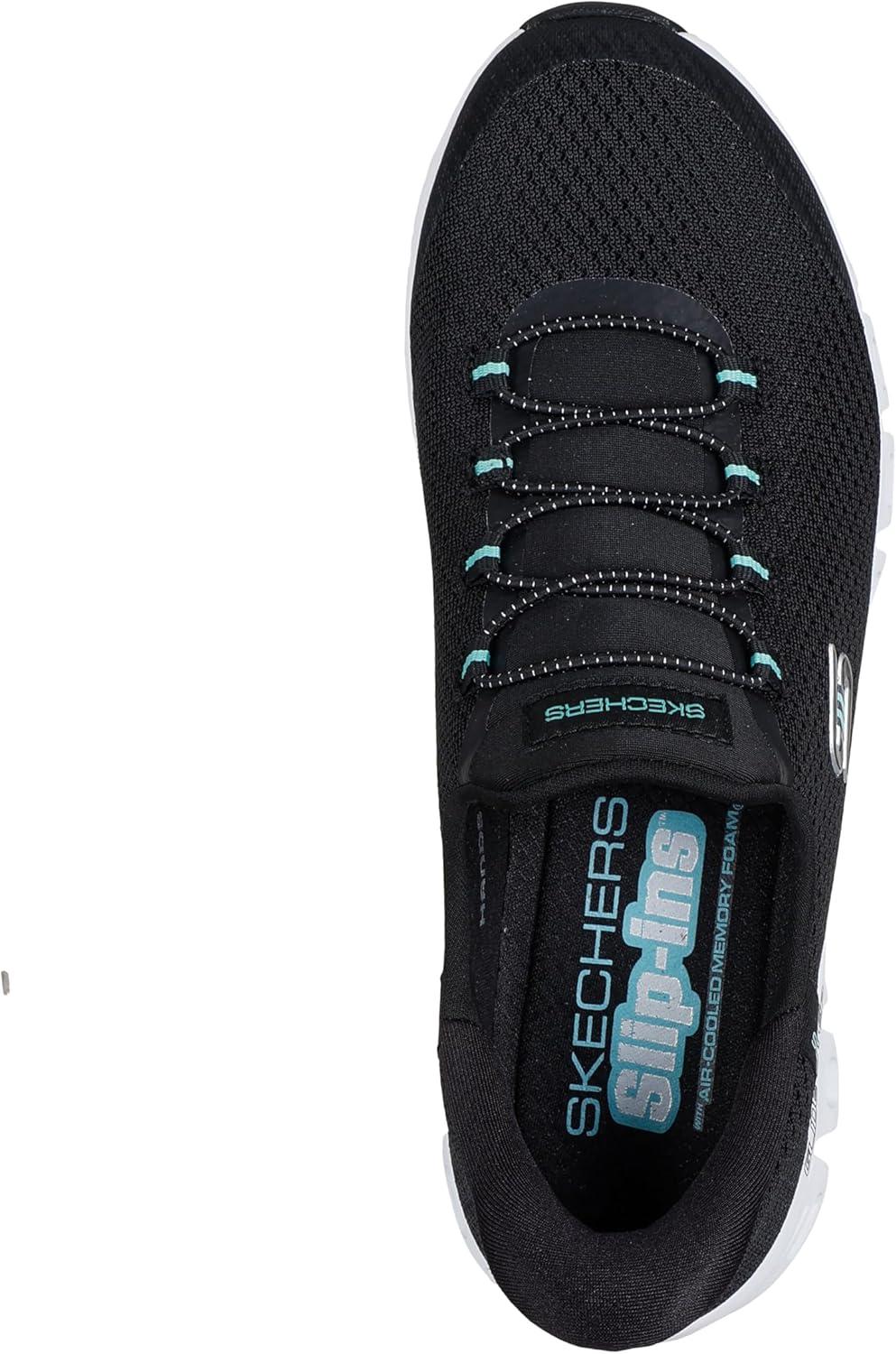 imageSkechers Womens GlideStep Pursuit Hands Free SlipinsBktqblackTurquoise