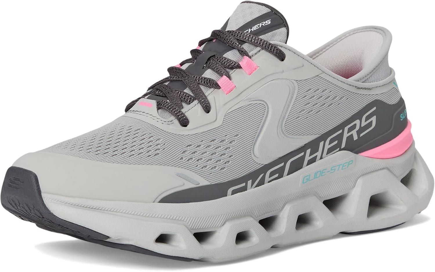 imageSkechers Womens GlideStep Atlus Hands Free SlipinsGypkgreyPink