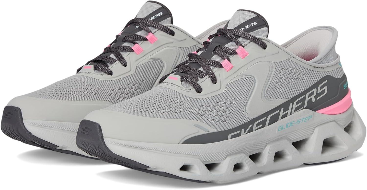 imageSkechers Womens GlideStep Atlus Hands Free SlipinsGypkgreyPink