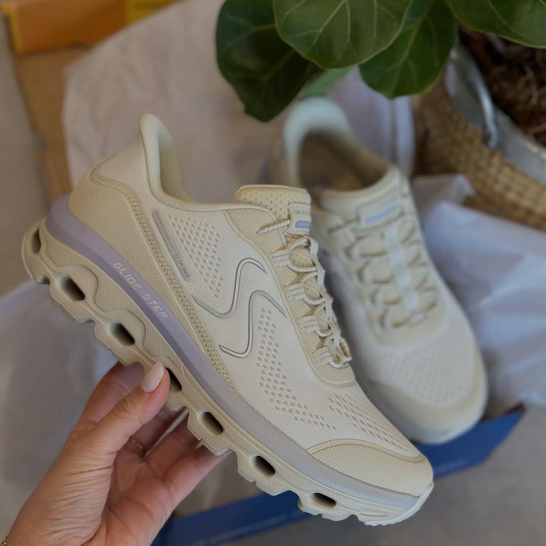 imageSkechers Womens GlideStep Sole Hands Free SlipinsNtprnaturalPurple