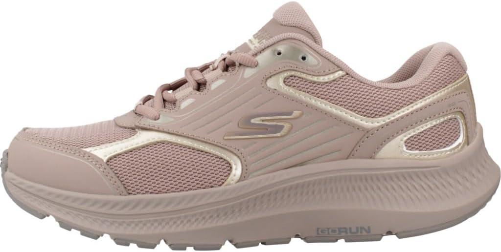 imageSkechers Womens Go Run Consistent 20 AdvantageLight Brown Leather Gold Trim