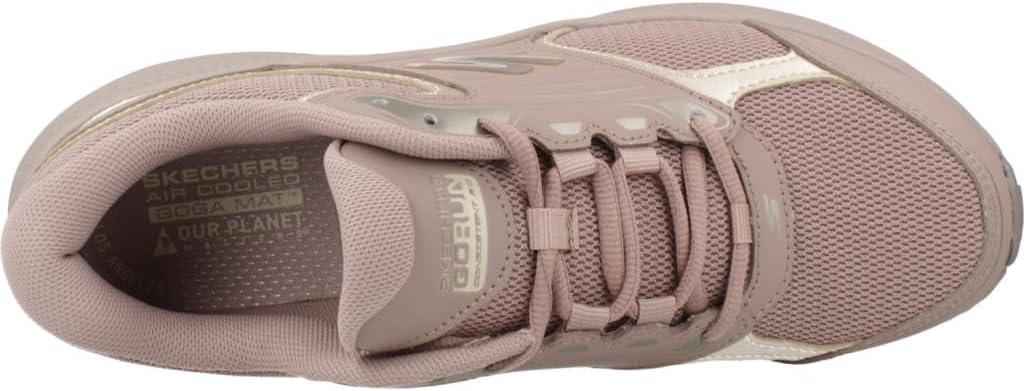 imageSkechers Womens Go Run Consistent 20 AdvantageLight Brown Leather Gold Trim