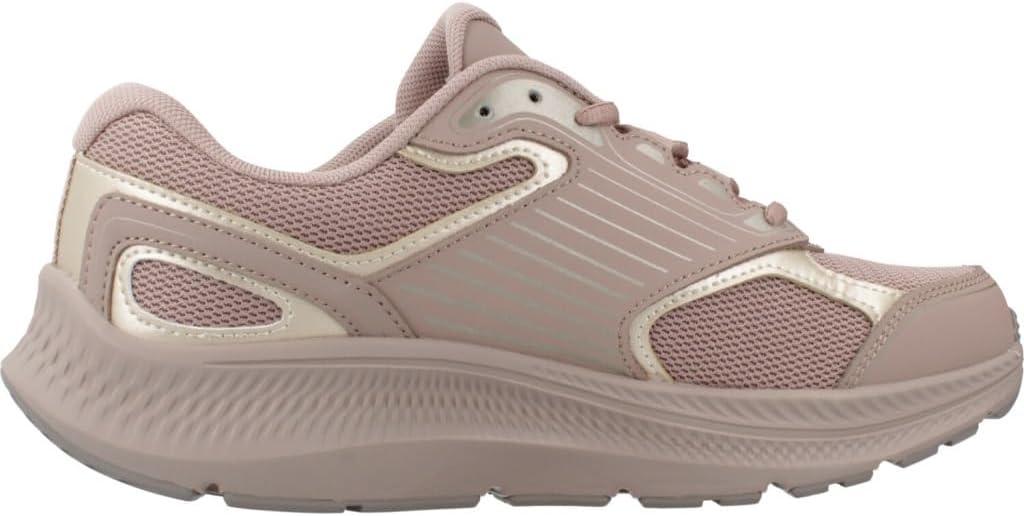 imageSkechers Womens Go Run Consistent 20 AdvantageLight Brown Leather Gold Trim