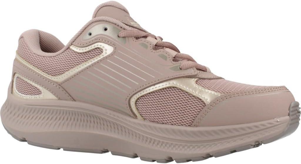 imageSkechers Womens Go Run Consistent 20 AdvantageLight Brown Leather Gold Trim
