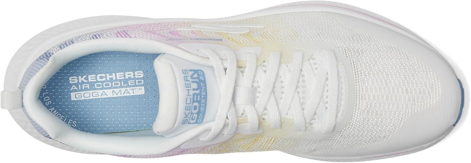 imageSkechers Womens Go Run Consistent 20 Breathable ComfortWhiteMulti