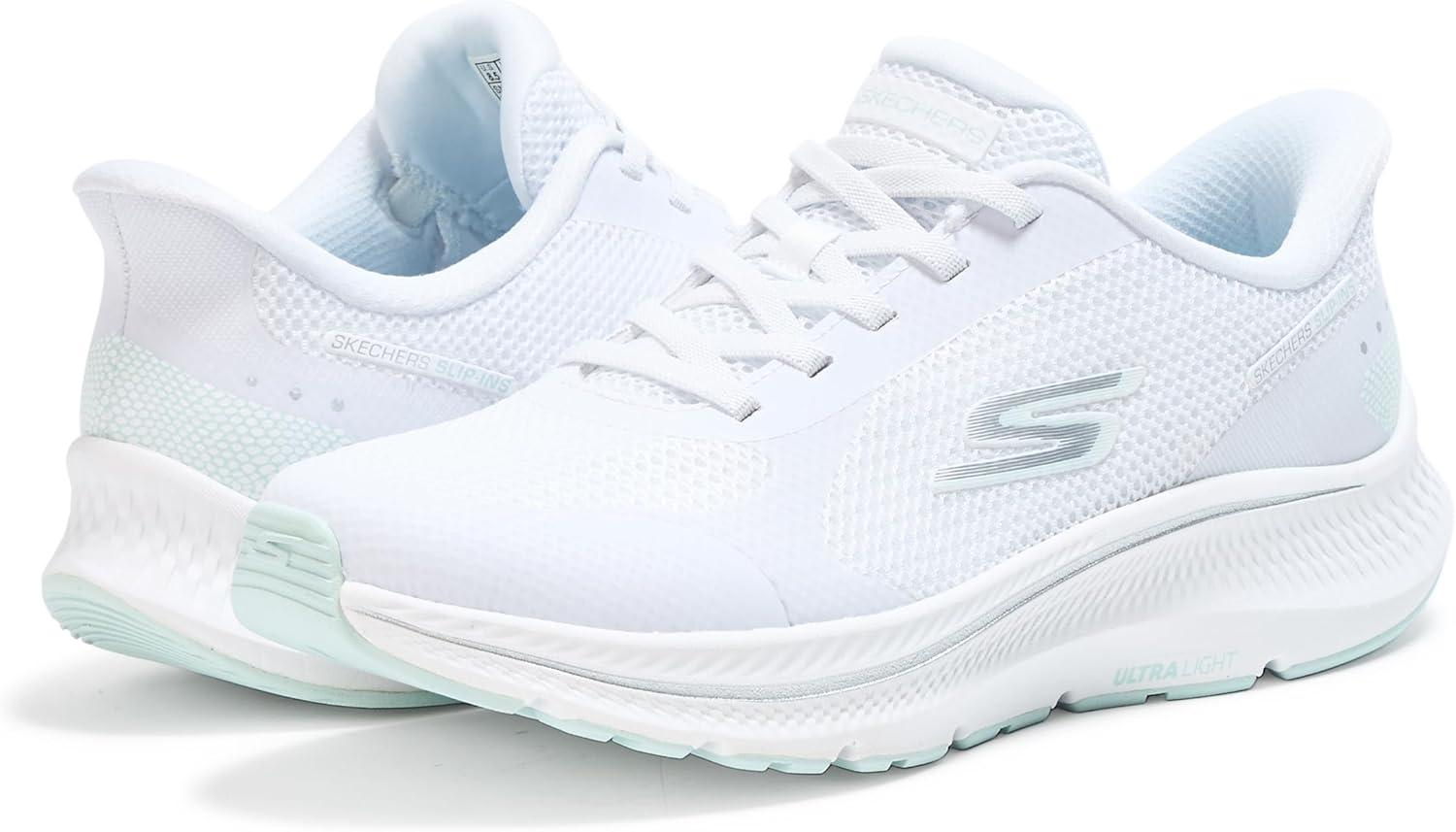 imageSkechers Womens Go Run Consistent 20 Captiva Hands Free SlipinsWhiteLight Blue