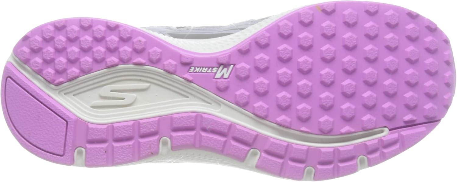 imageSkechers Womens Go Run Consistent SneakerGray Leather Lavender Trim