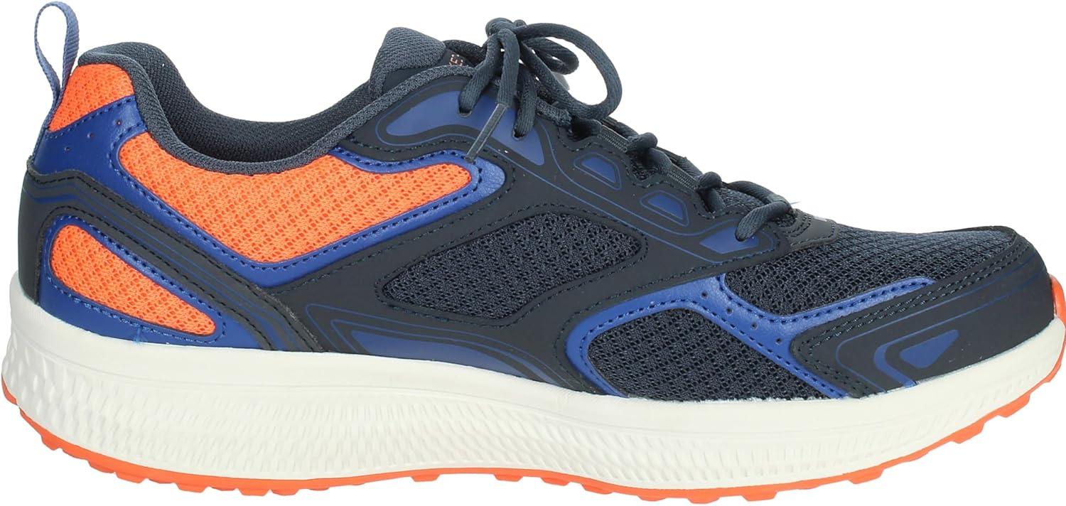 imageSkechers Womens Go Run Consistent SneakerNvy Leather Synthetic Orange Trim