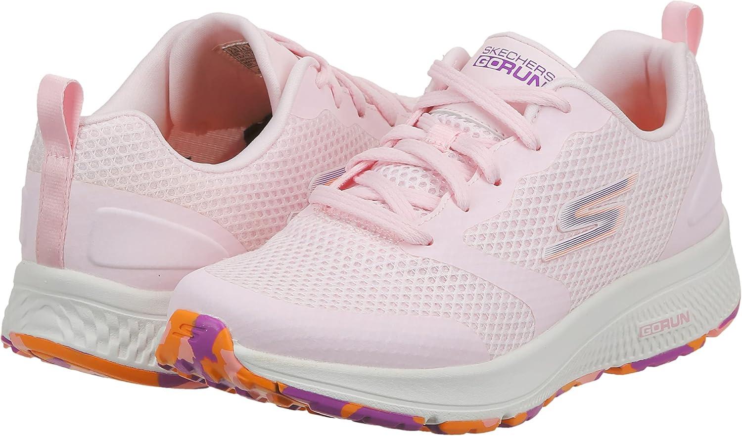 imageSkechers Womens Go Run Consistent SneakerPink Textile Purple Trim
