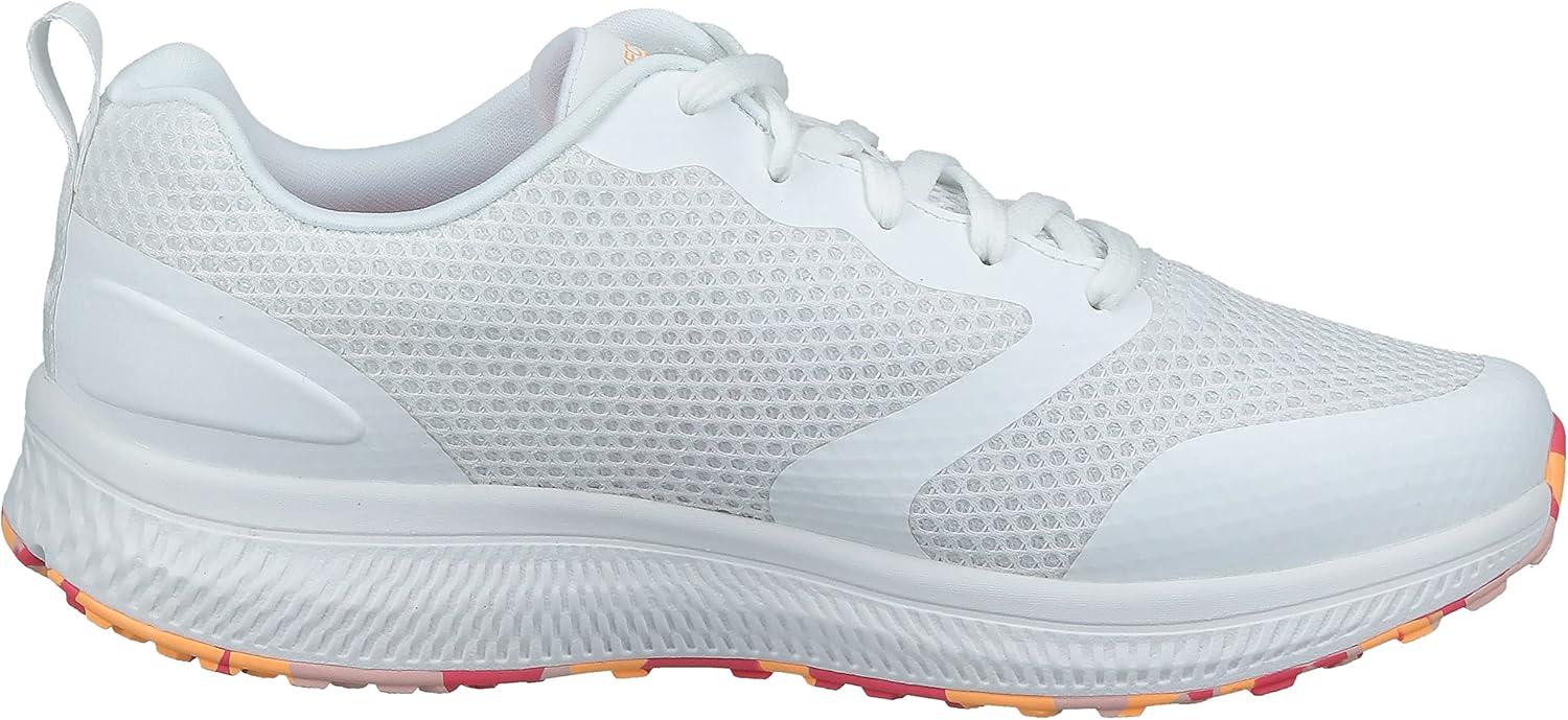 imageSkechers Womens Go Run Consistent SneakerWhite Textile Orange Trim