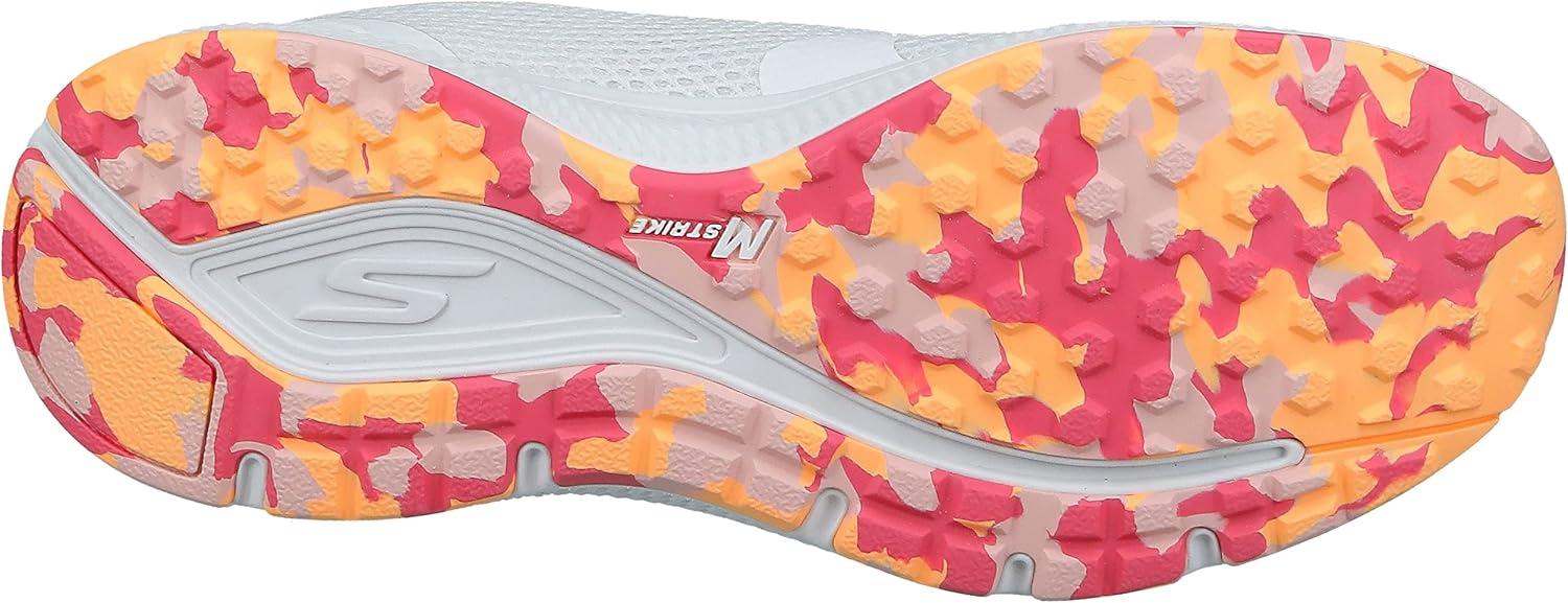 imageSkechers Womens Go Run Consistent SneakerWhite Textile Orange Trim