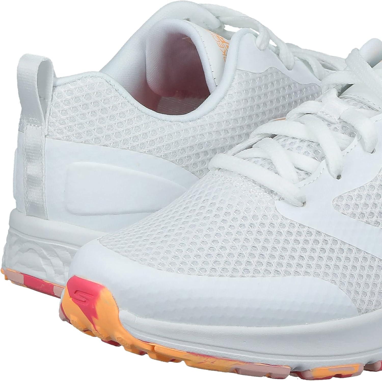 imageSkechers Womens Go Run Consistent SneakerWhite Textile Orange Trim