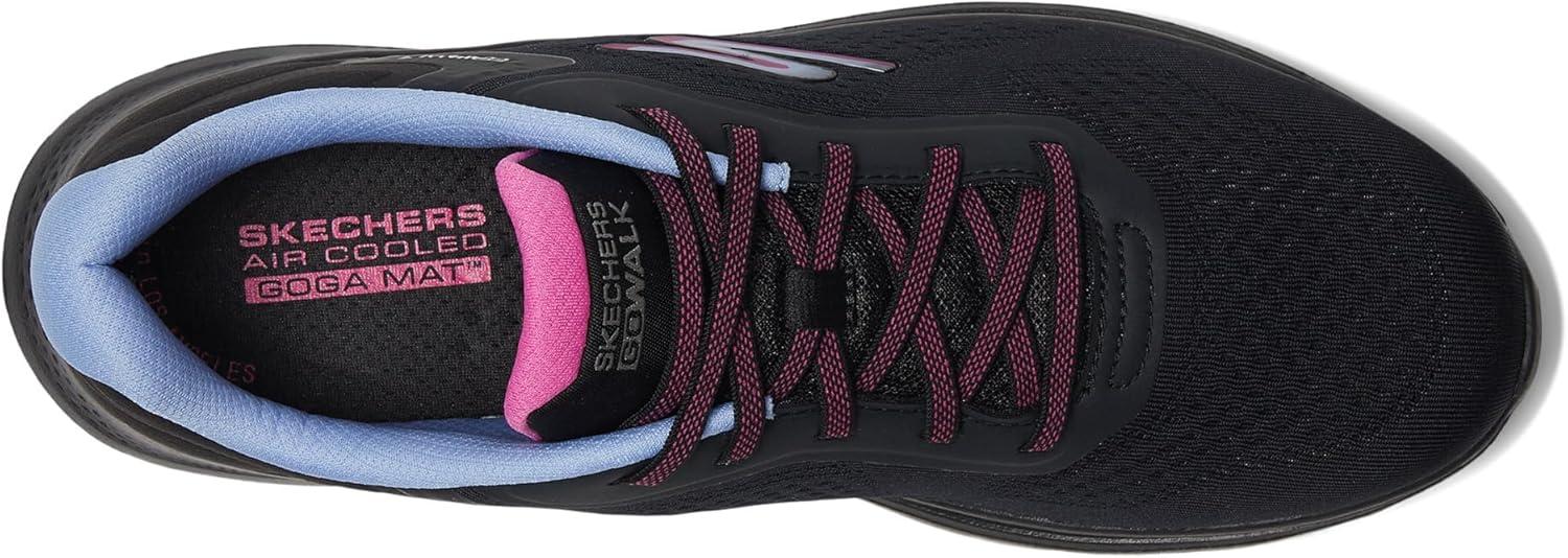 imageSkechers Womens Go Walk 7 Cosmic Waves Athletic Walking SneakerBlackMulti