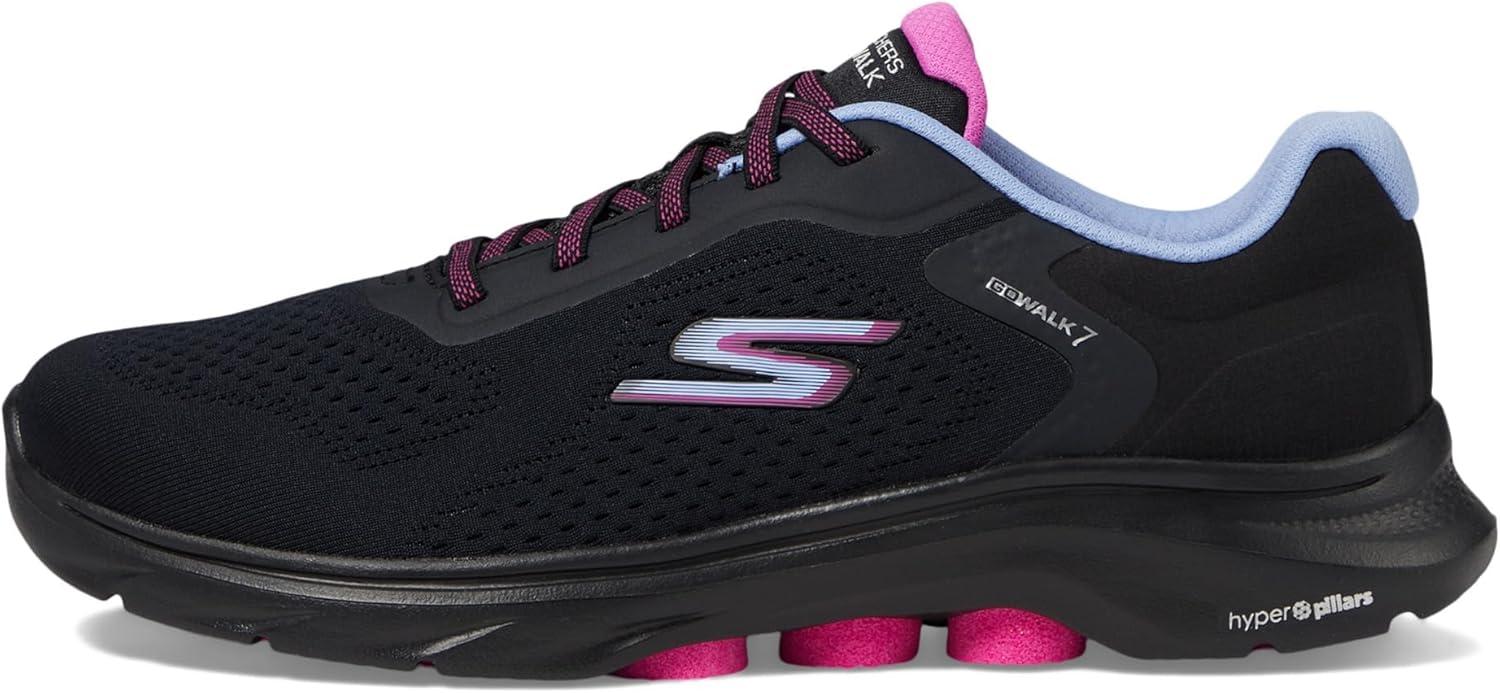 imageSkechers Womens Go Walk 7 Cosmic Waves Athletic Walking SneakerBlackMulti