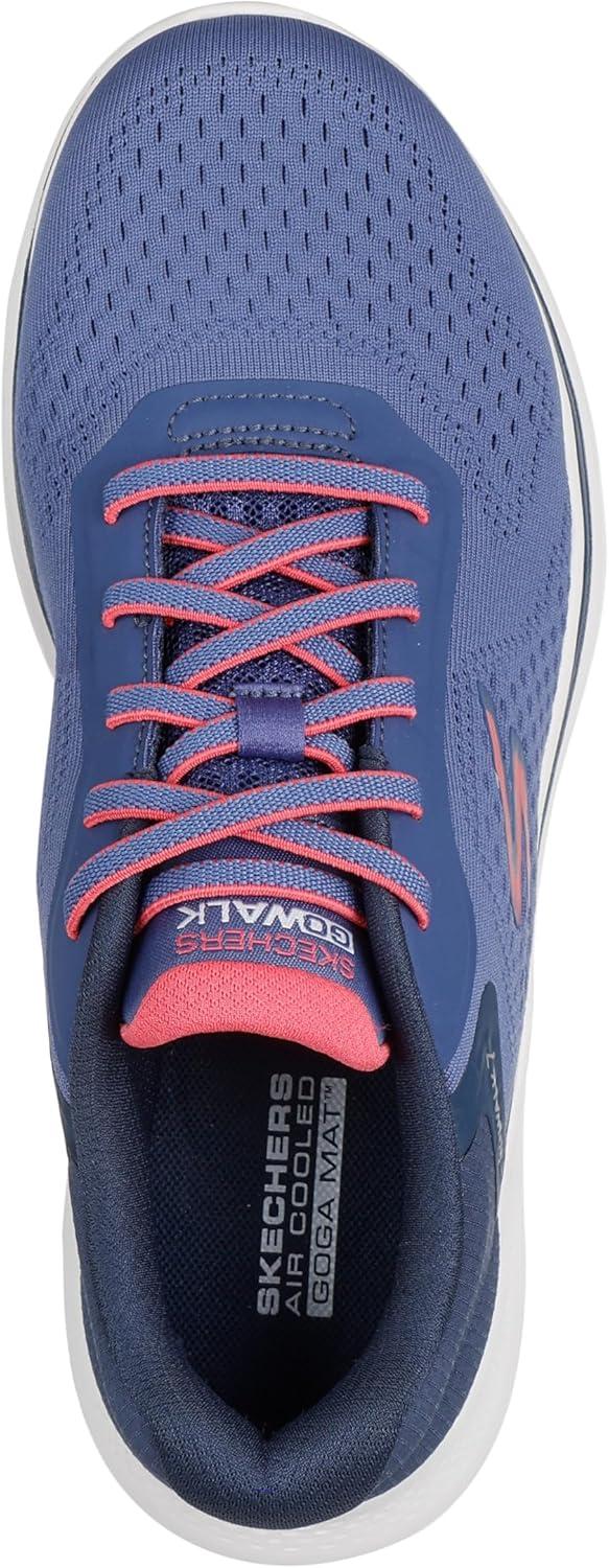 imageSkechers Womens Go Walk 7 Cosmic Waves Athletic Walking SneakerNavyCoral
