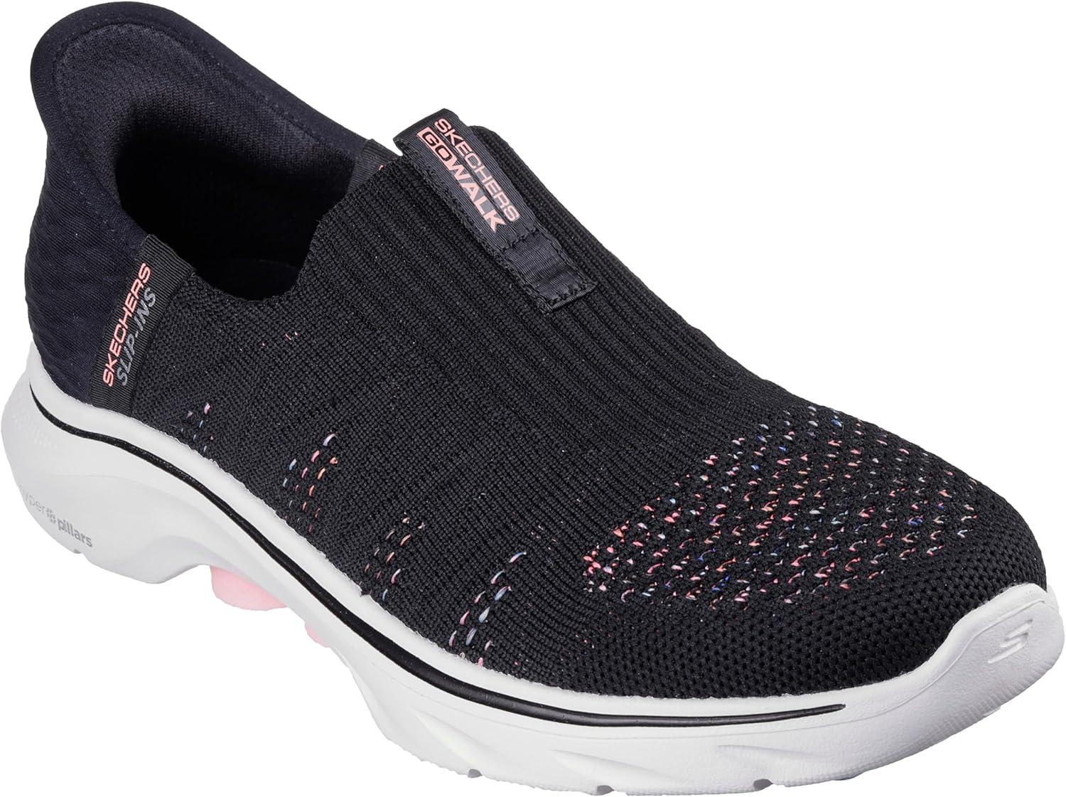 imageSkechers Womens Go Walk 7 City Lights Hands Free SlipinsBlackMulti