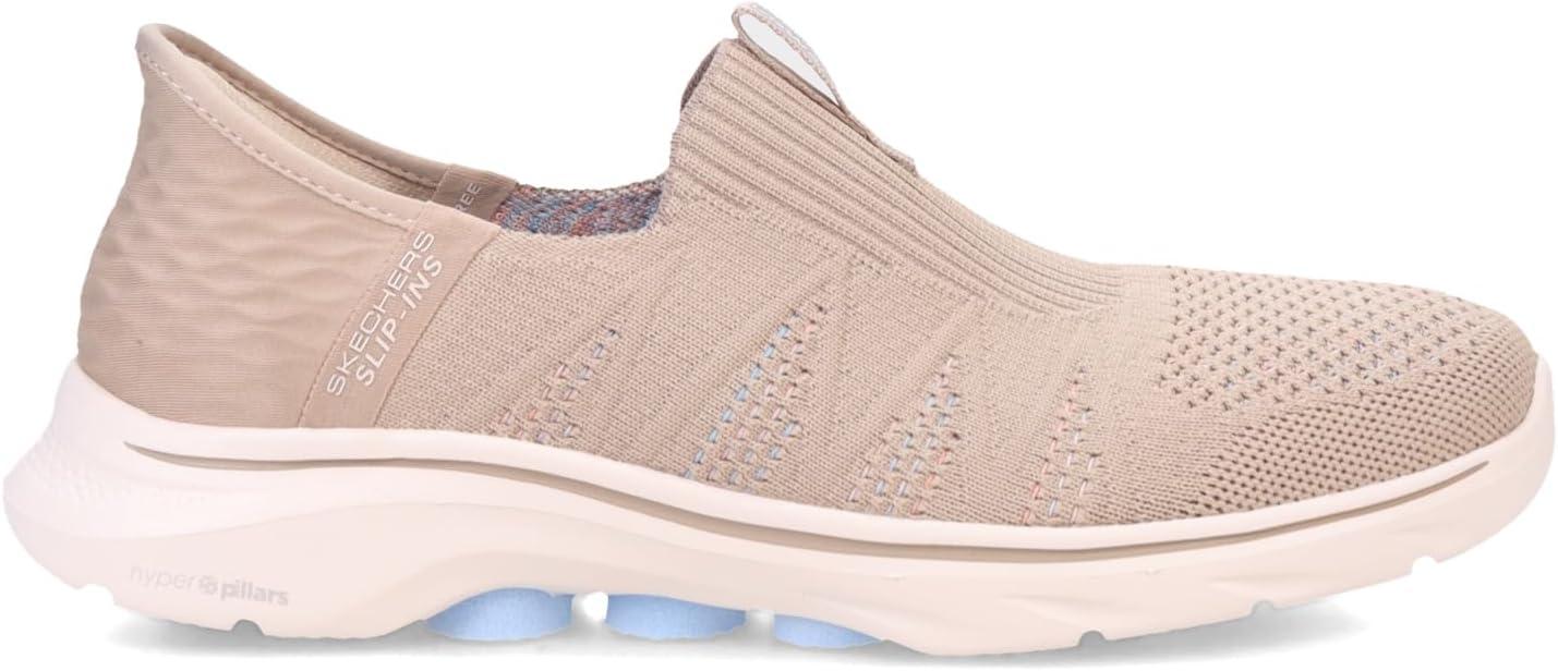 imageSkechers Womens Go Walk 7 City Lights Hands Free SlipinsTaupeMulti