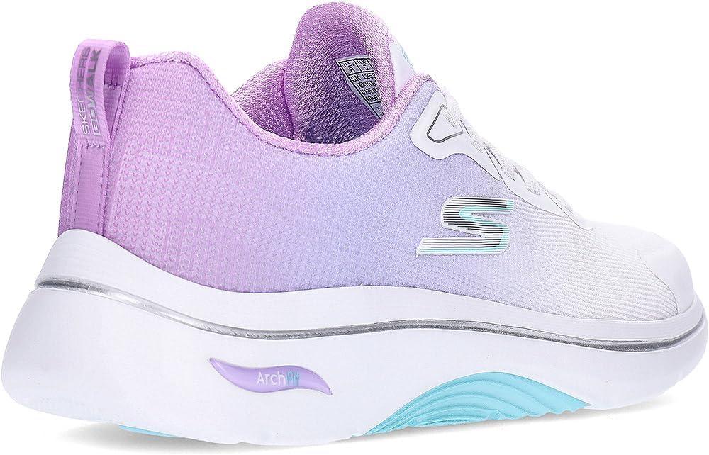 imageSkechers Womens Go Walk Arch Fit 20 BalinWhite Textile Lavender Trim