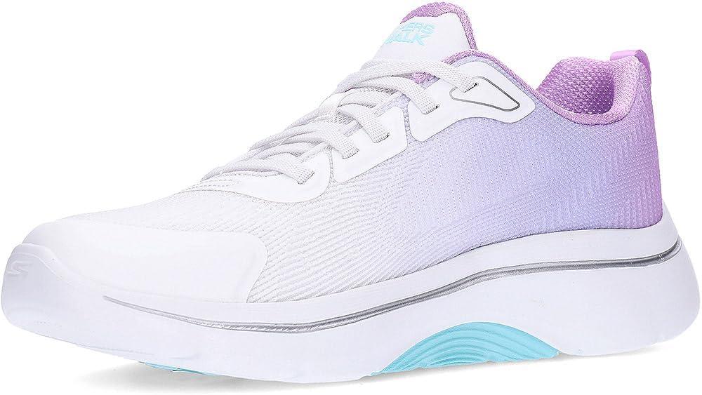 imageSkechers Womens Go Walk Arch Fit 20 BalinWhite Textile Lavender Trim