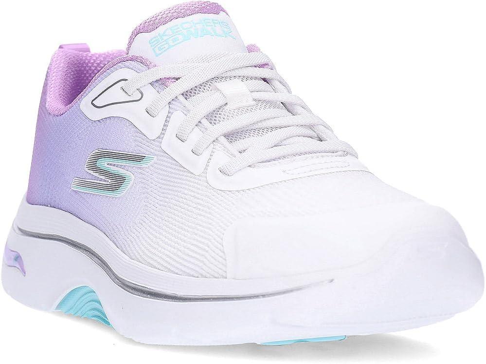 imageSkechers Womens Go Walk Arch Fit 20 BalinWhite Textile Lavender Trim