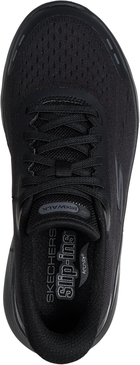 imageSkechers Womens Go Walk Arch Fit NJoy Emory Hands Free Slipins SneakerBlack Textile Black Trim