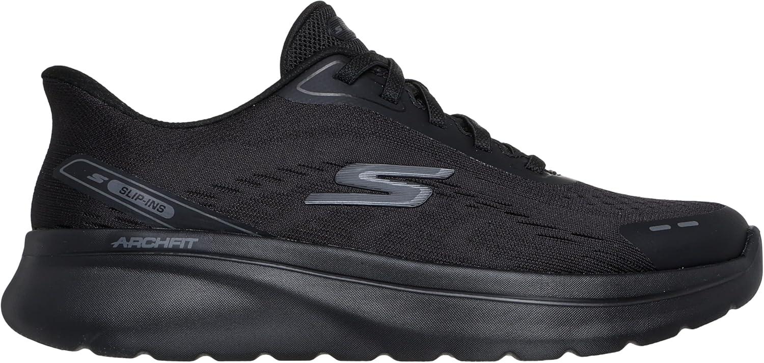 imageSkechers Womens Go Walk Arch Fit NJoy Emory Hands Free Slipins SneakerBlack Textile Black Trim