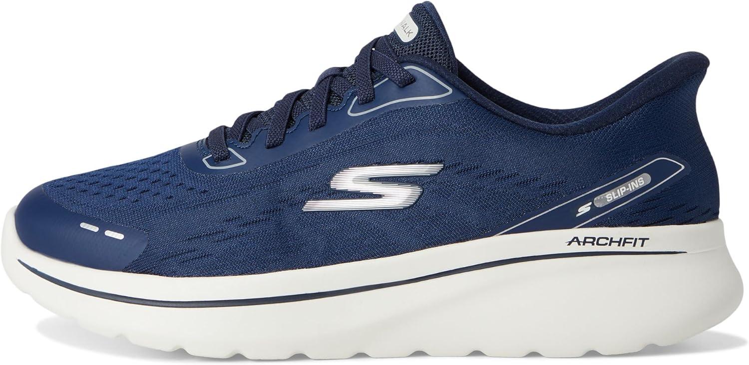 imageSkechers Womens Go Walk Arch Fit NJoy Emory Hands Free Slipins SneakerNavyWhite