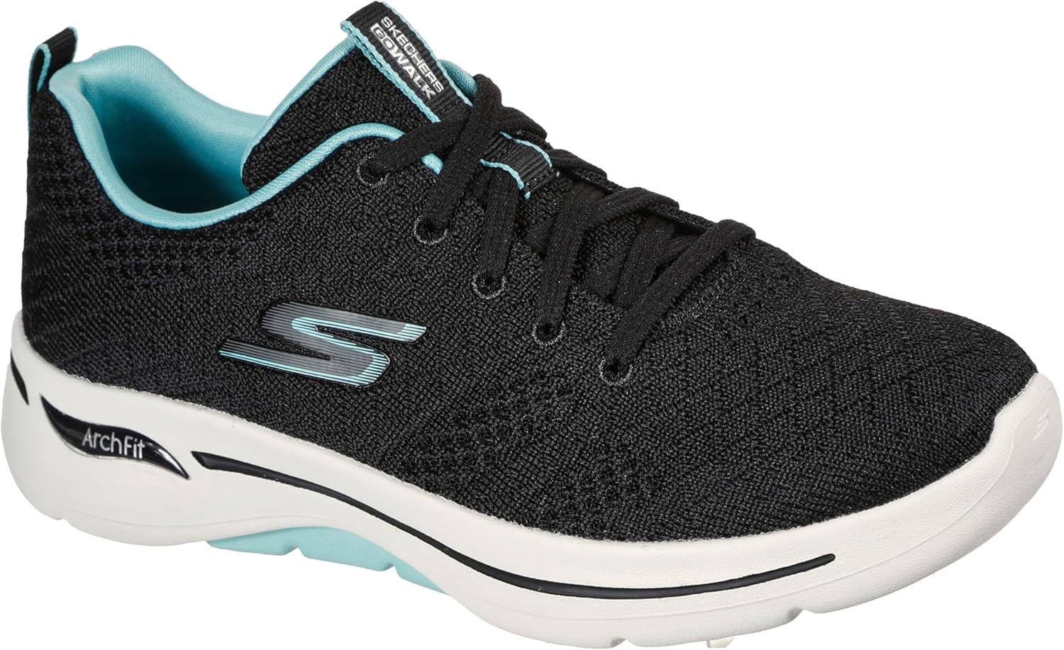 imageSkechers Womens Go Walk Arch Fit Unify BlackAqua 8