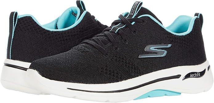 imageSkechers Womens Go Walk Arch Fit Unify BlackAqua 8