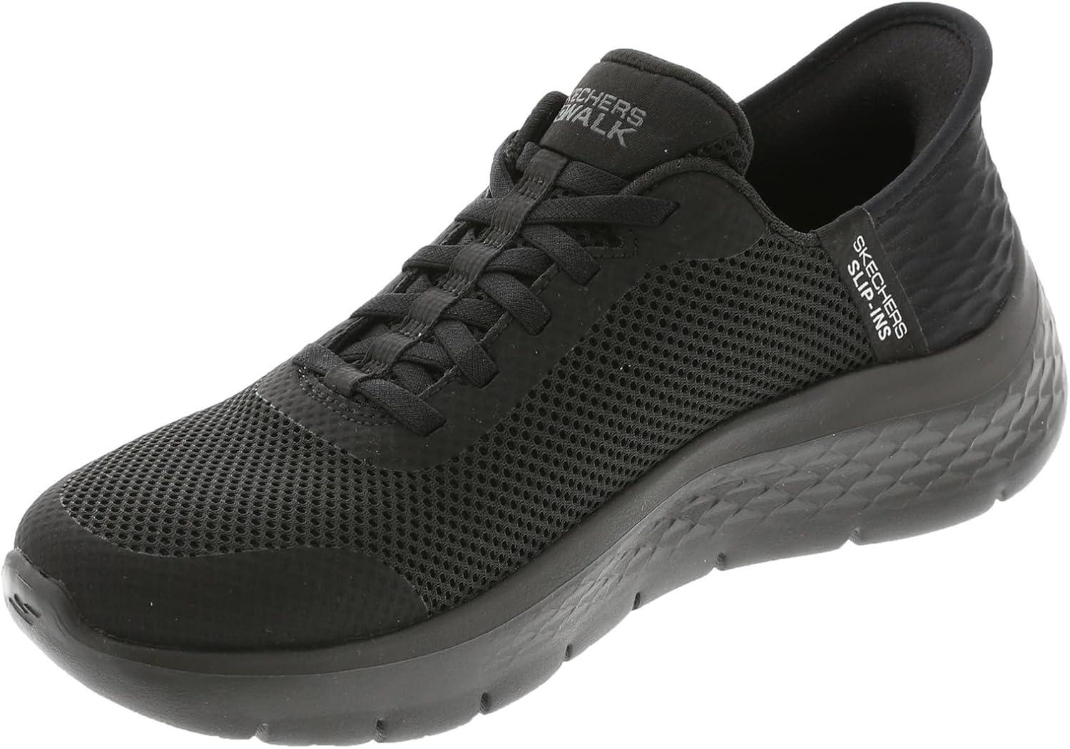 imageSkechers Womens Go Walk Flex Hands Free SlipinsGrand Entry SneakerBlack