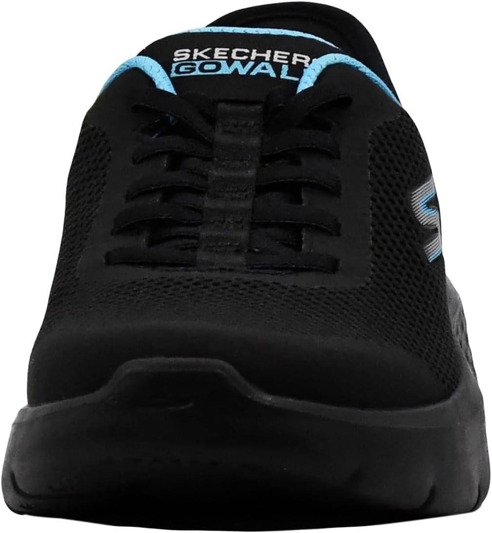imageSkechers Womens Go Walk Flex Hands Free SlipinsGrand Entry SneakerBlackAqua