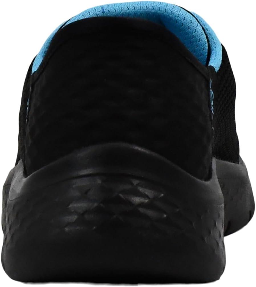 imageSkechers Womens Go Walk Flex Hands Free SlipinsGrand Entry SneakerBlackAqua