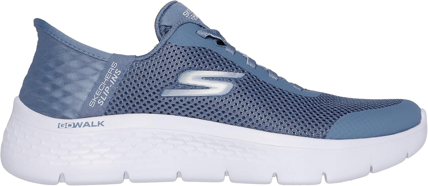 imageSkechers Womens Go Walk Flex Hands Free SlipinsGrand Entry SneakerBlue