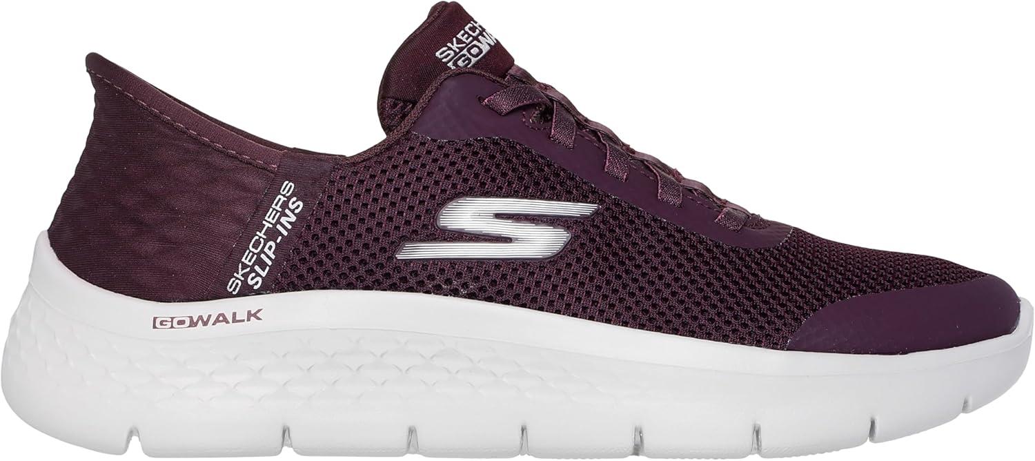 imageSkechers Womens Go Walk Flex Hands Free SlipinsGrand Entry SneakerBurgundy