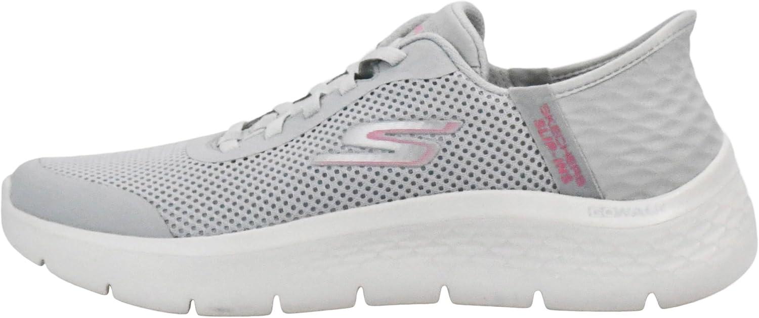 imageSkechers Womens Go Walk Flex Hands Free SlipinsGrand Entry SneakerGreyPink