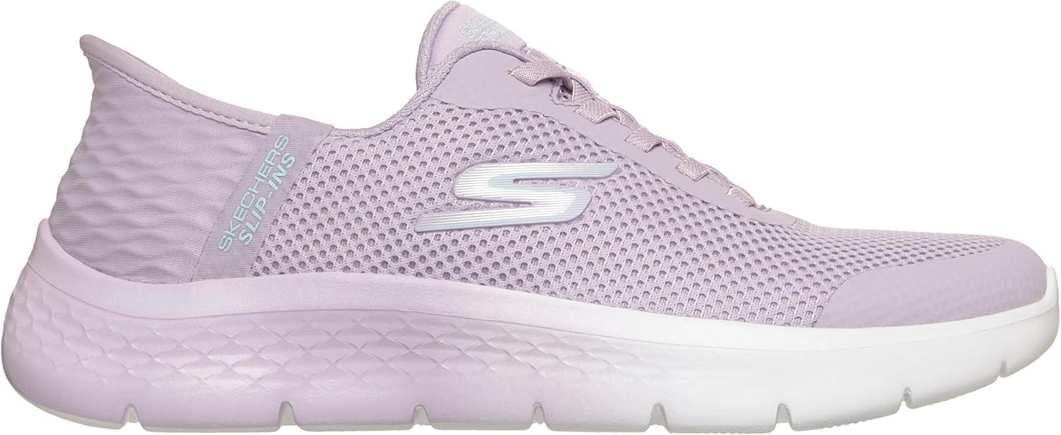 imageSkechers Womens Go Walk Flex Hands Free SlipinsGrand Entry SneakerLavenderAqua