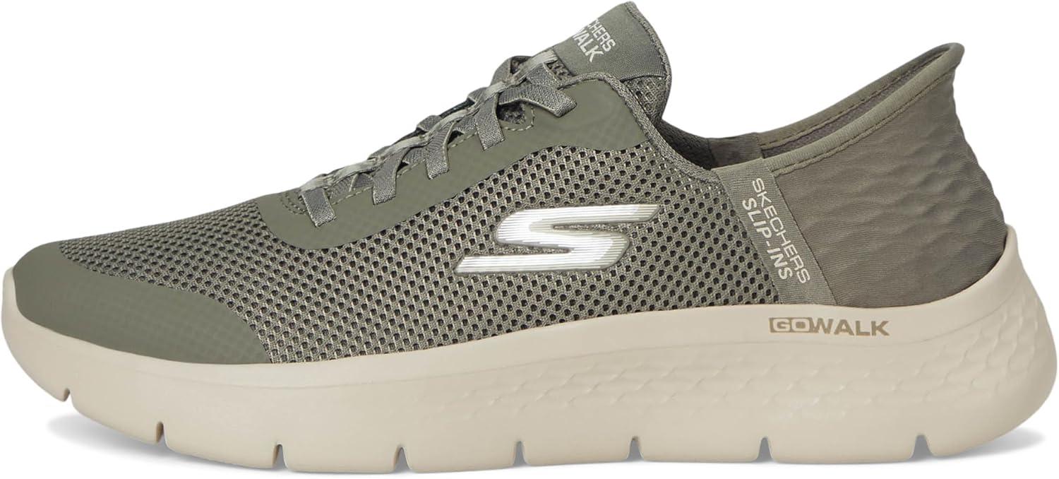 imageSkechers Womens Go Walk Flex Hands Free SlipinsGrand Entry SneakerOlive