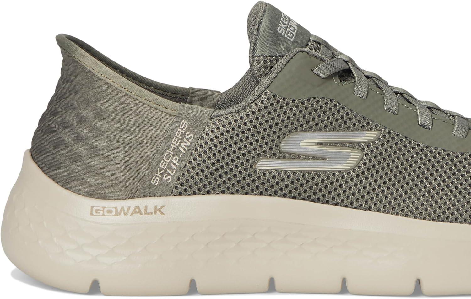 imageSkechers Womens Go Walk Flex Hands Free SlipinsGrand Entry SneakerOlive
