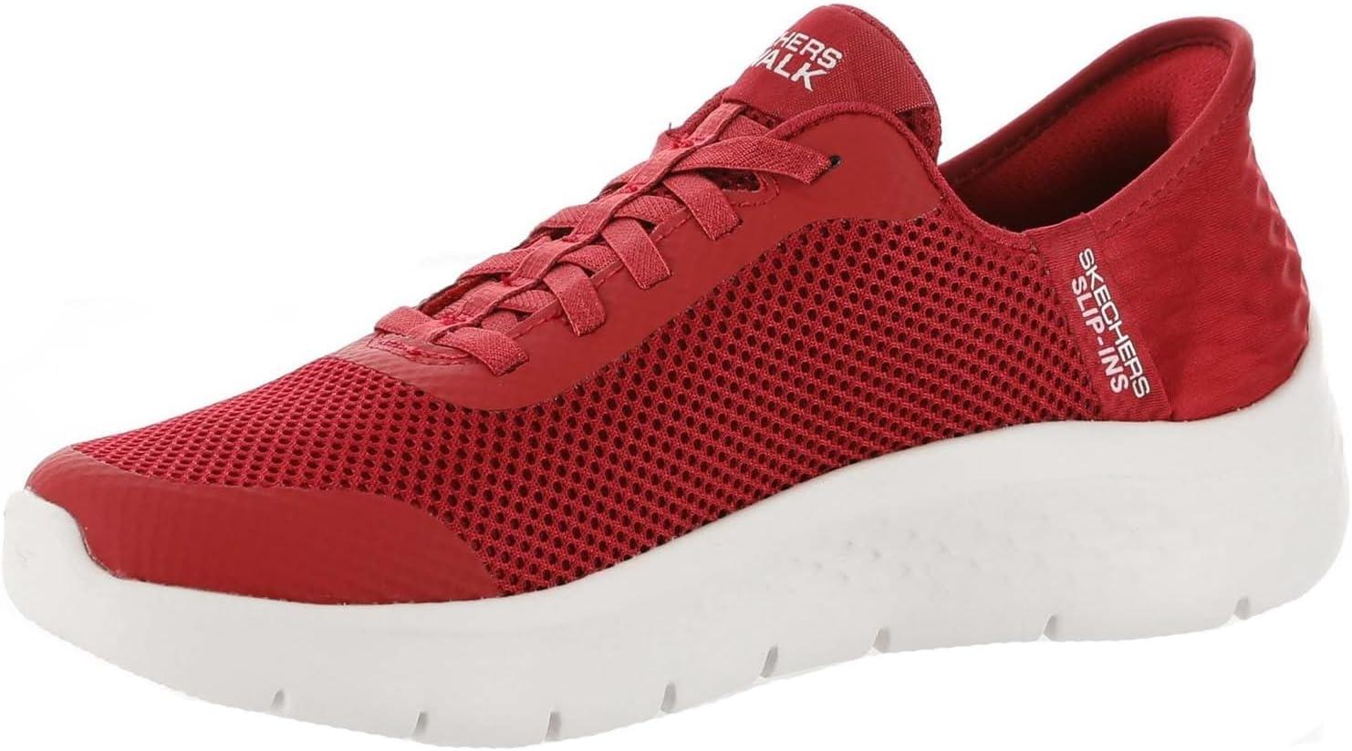 imageSkechers Womens Go Walk Flex Hands Free SlipinsGrand Entry SneakerRed