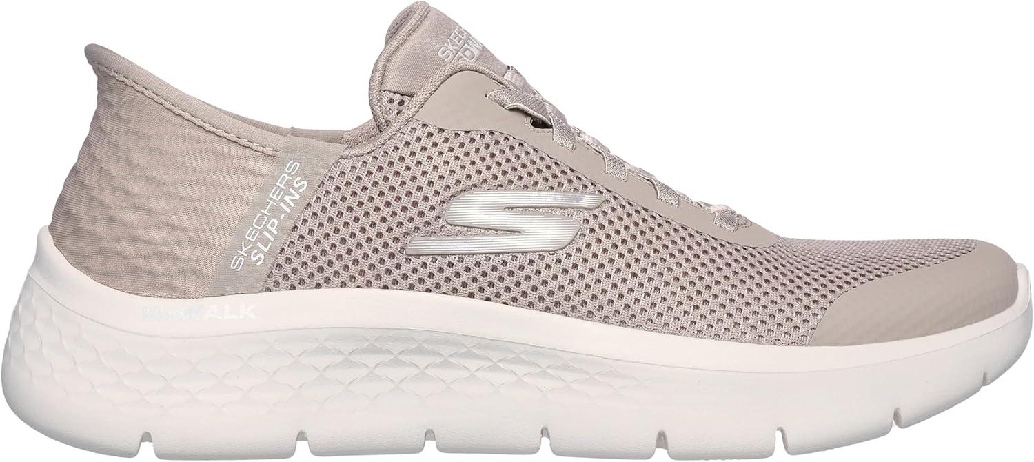 imageSkechers Womens Go Walk Flex Hands Free SlipinsGrand Entry SneakerTaupe
