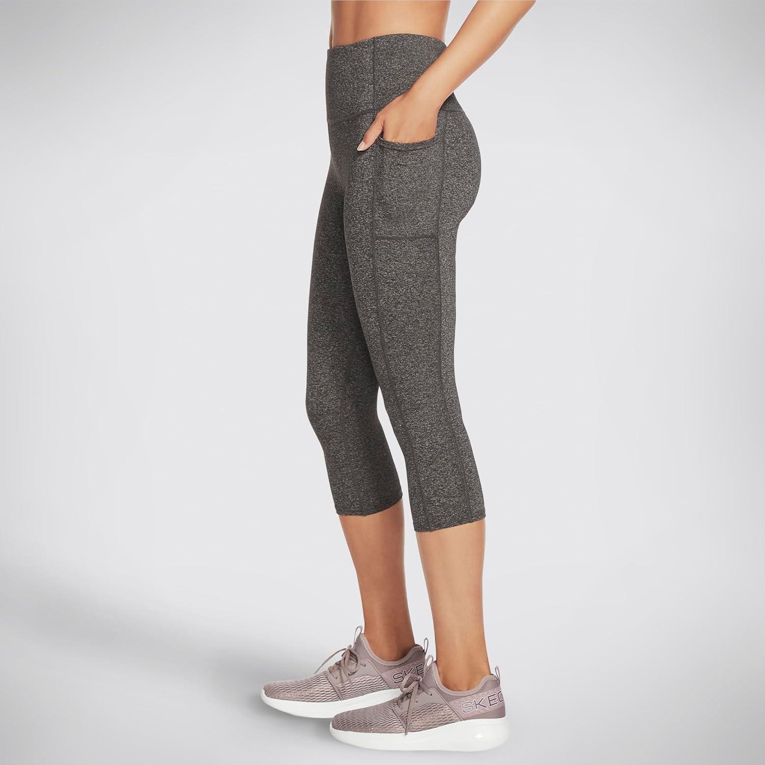 imageSkechers Womens Go Walk High Waisted CapriHeathered Gray