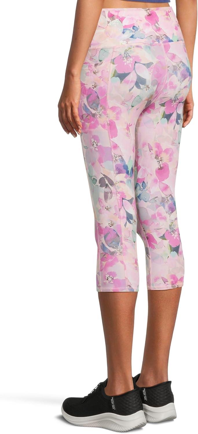 imageSkechers Womens Go Walk High Waisted CapriPeach Seascape Floral