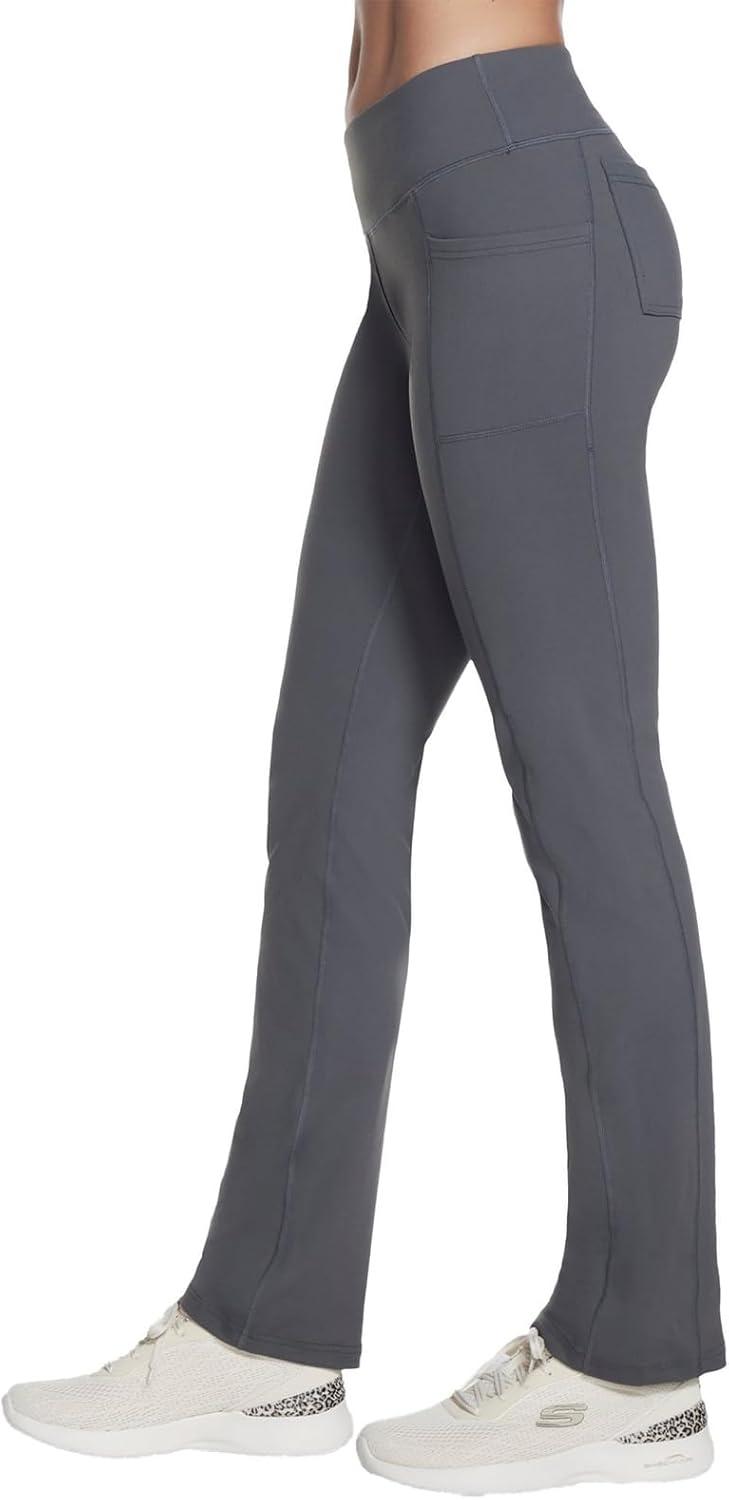imageSkechers Womens Go Walk High Waisted Pant Joy 4Way Stretch MoistureWicking Layered WaistbandAsphalt